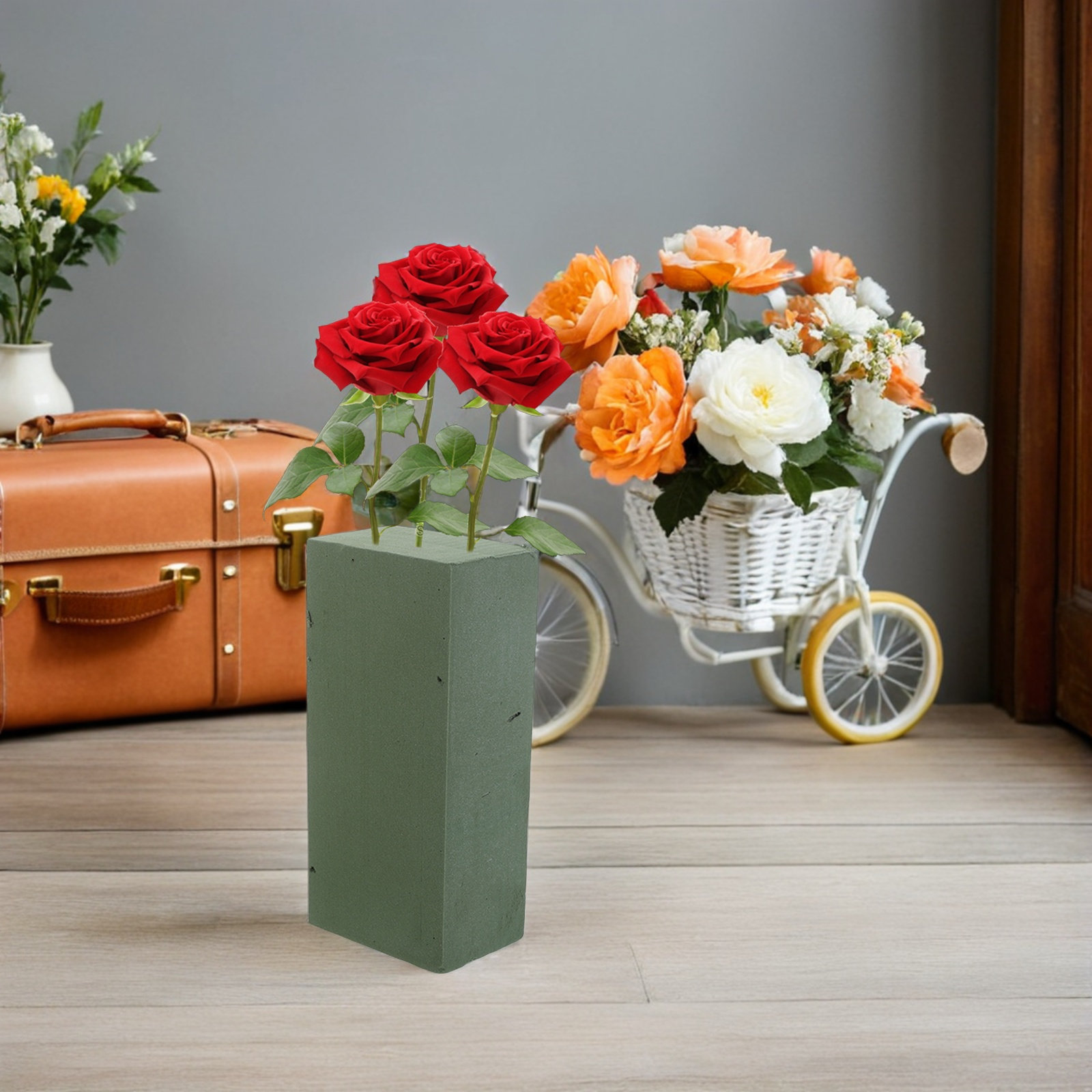 Wedding Floral Supply - 10 sztuk kwiatowych bloków z pianki,