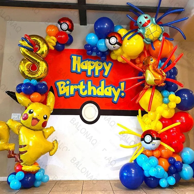 Wedding Day Supply Kit - 84 szt. Balony Pikachu, girlanda, zestaw