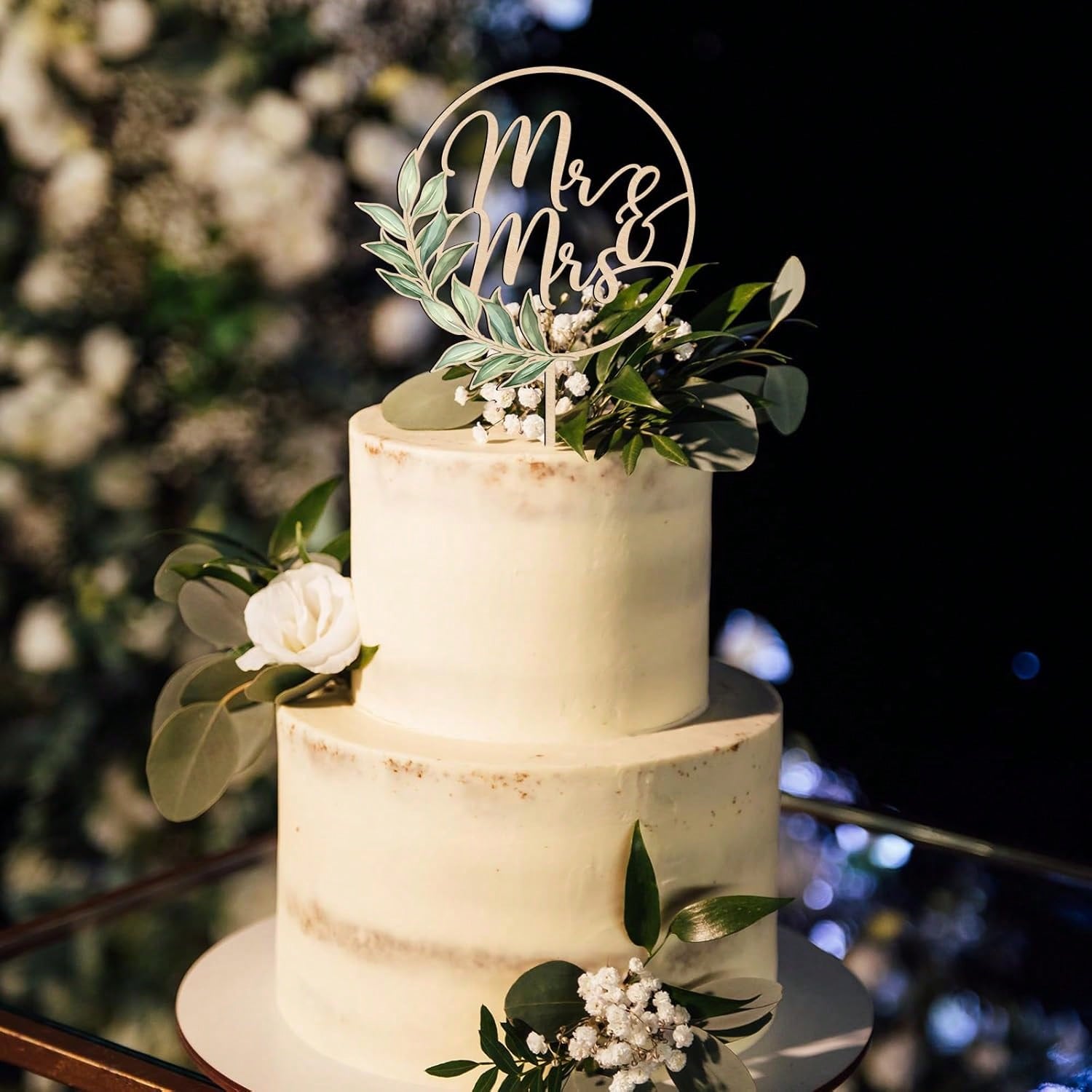 Wedding Supply Rentals - 3 szt. Drewniany topper na tort