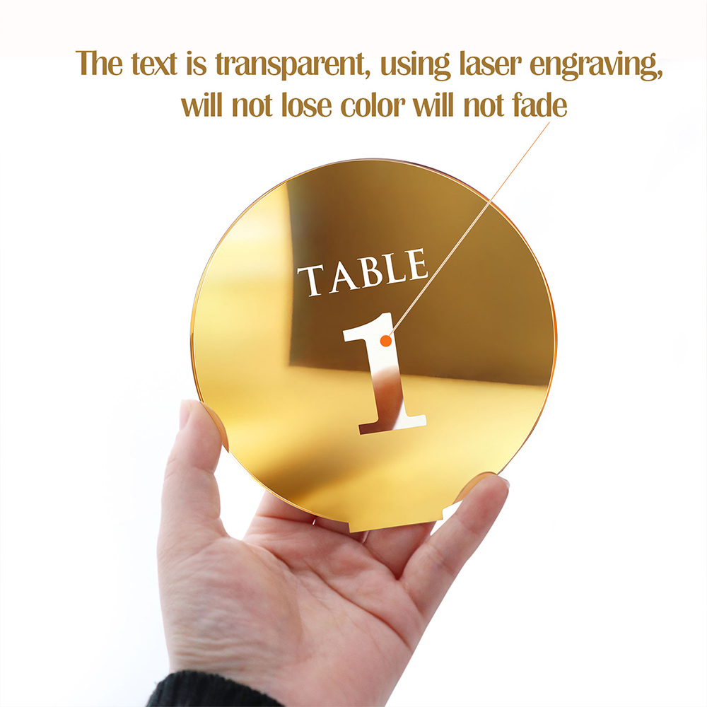 Akrylowy znak z numerem stół w – Table Number Gold recenzja i cena