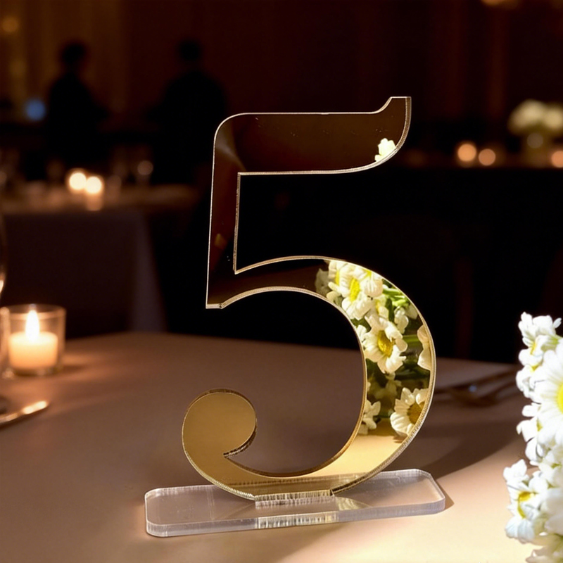 Numerki na stoły weselne z uch – Table Number Gold recenzja i cena