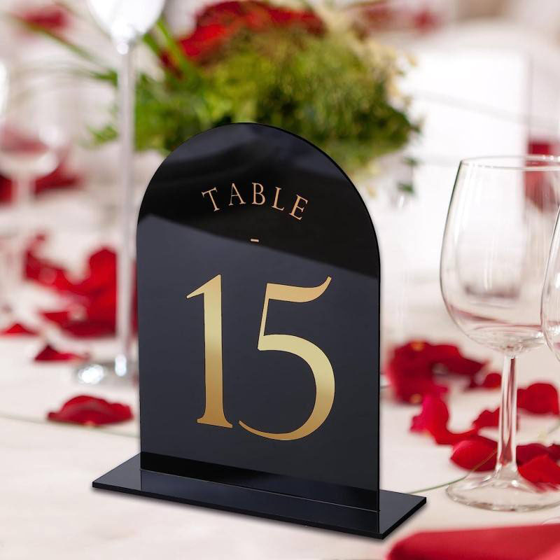 Łukowate numery stół akrylowy  – Table Number Gold recenzja i cena