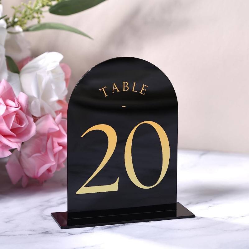 Łukowate numery stół akrylowy  – Table Number Gold recenzja i cena