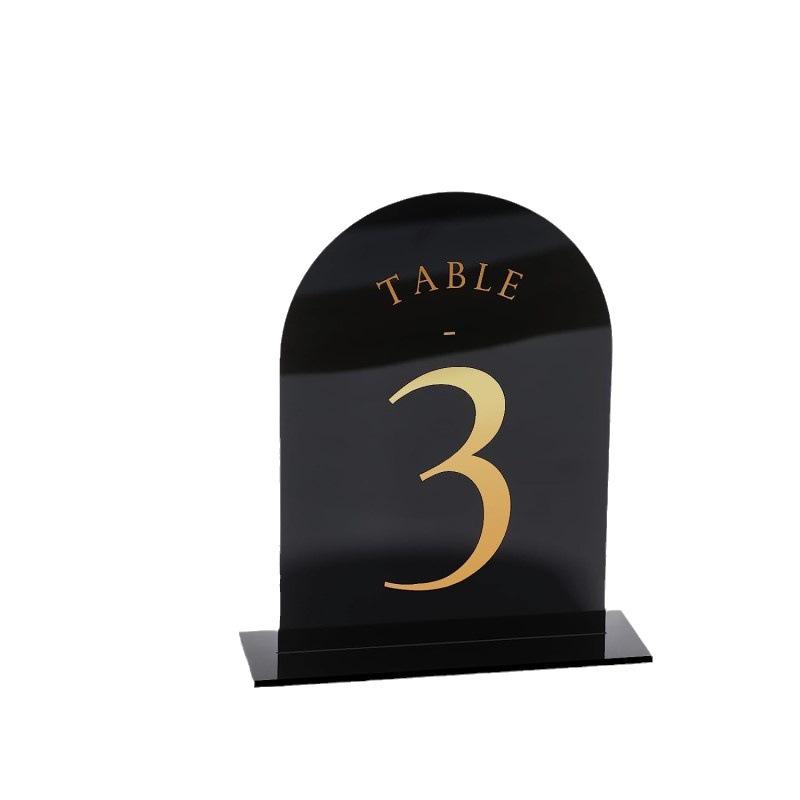 Łukowate numery stół akrylowy  – Table Number Gold recenzja i cena