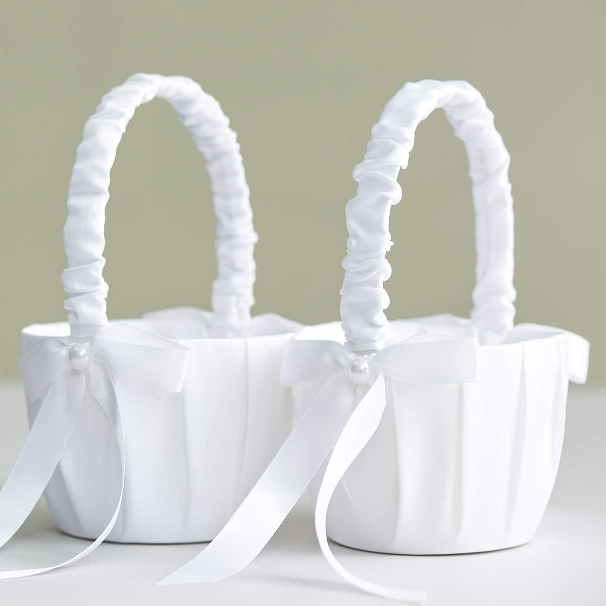 20cm biały kosz na kwiaty jedw – Flower Girl Basket recenzja i cena
