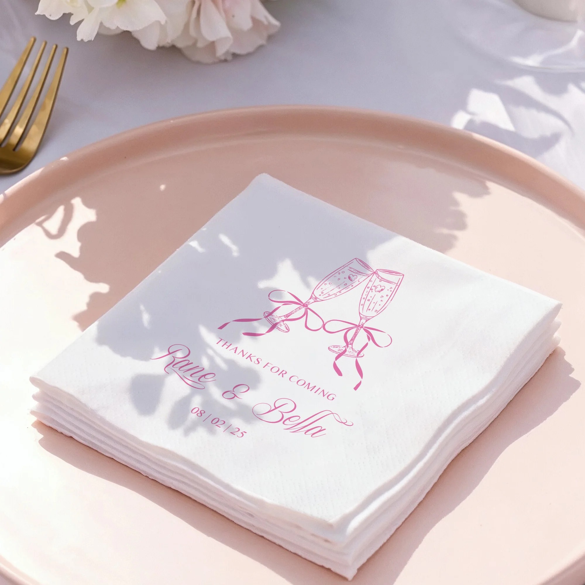Serwetki koktajlowe z własnym  – Wedding Party Supply recenzja i cena
