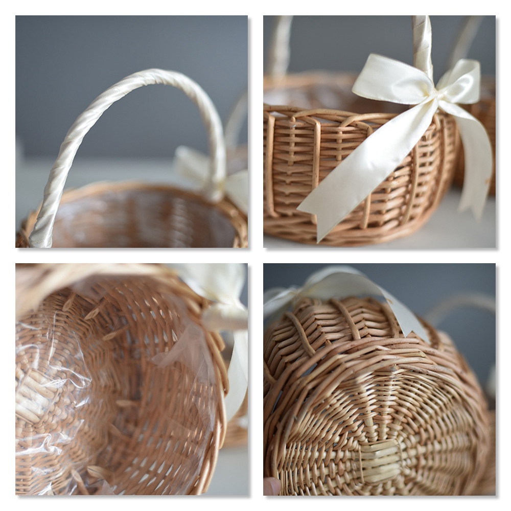 Kosz na kwiaty z wikliny, z uc – Flower Girl Basket recenzja i cena