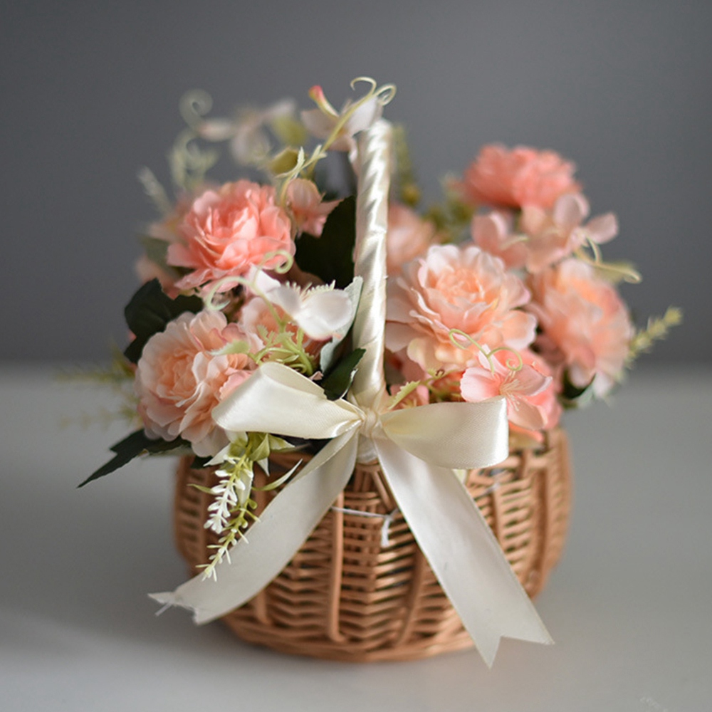 Kosz na kwiaty z wikliny, z uc – Flower Girl Basket recenzja i cena