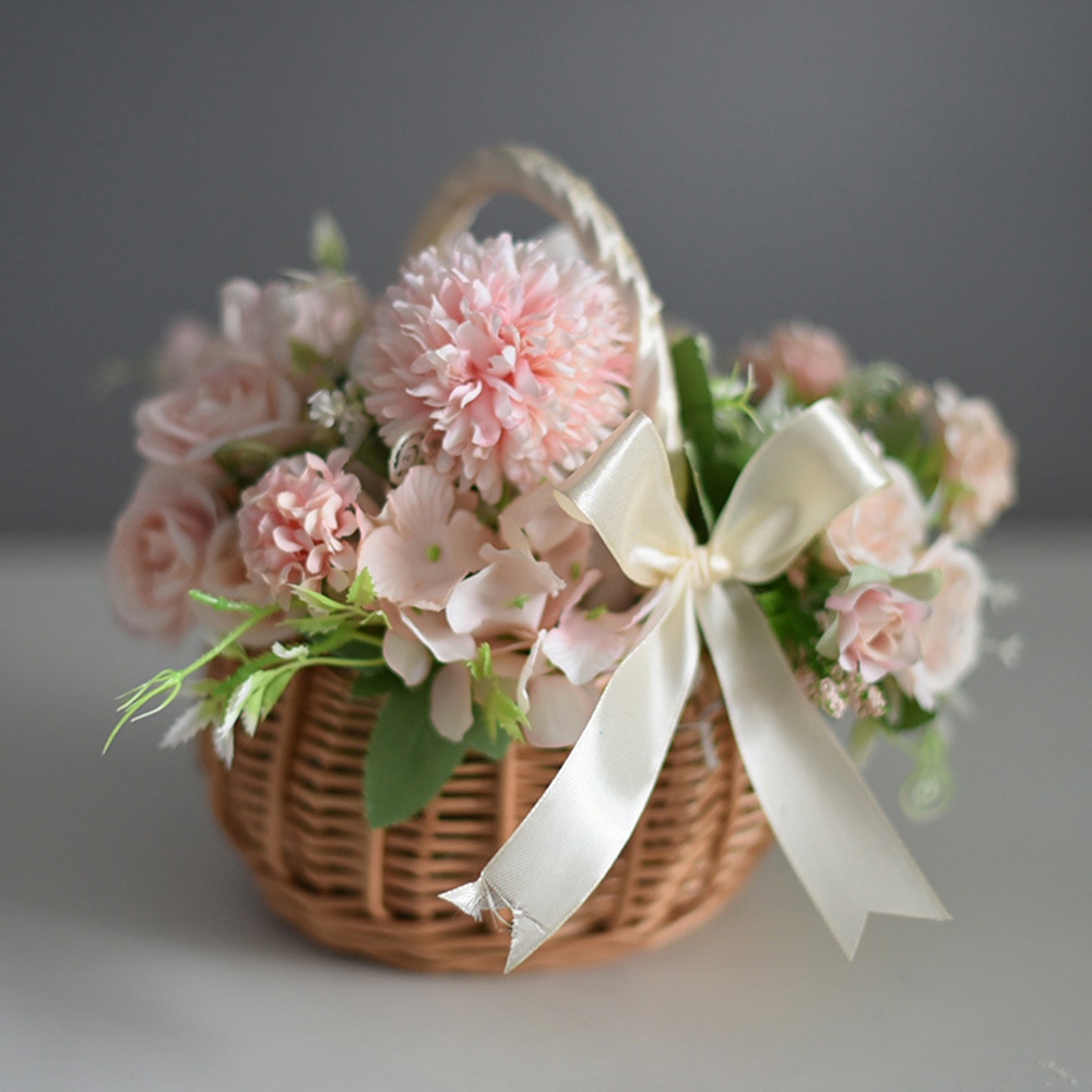 Kosz na kwiaty z wikliny, z uc – Flower Girl Basket recenzja i cena