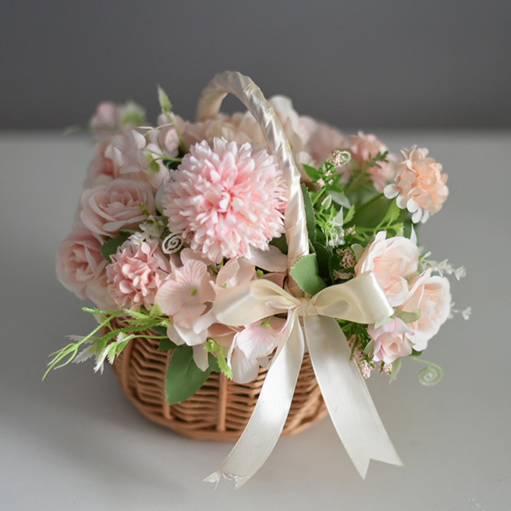 Kosz na kwiaty z wikliny, z uc – Flower Girl Basket recenzja i cena
